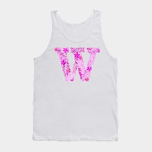 Monogram "W" in pink Tank Top